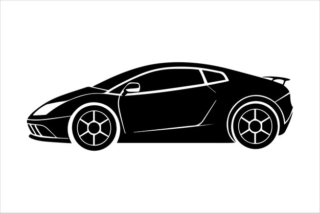 Diseño de silueta vectorial de automóvil diseño de logotipo para automóvil gráfico icono único icono de automóvil