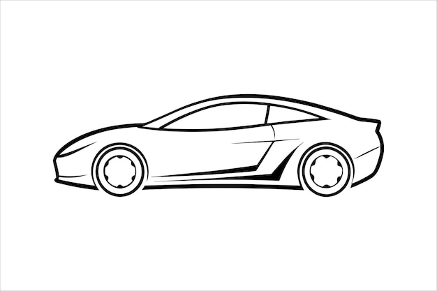 Diseño de silueta vectorial de automóvil diseño de logotipo para automóvil gráfico icono único icono de automóvil