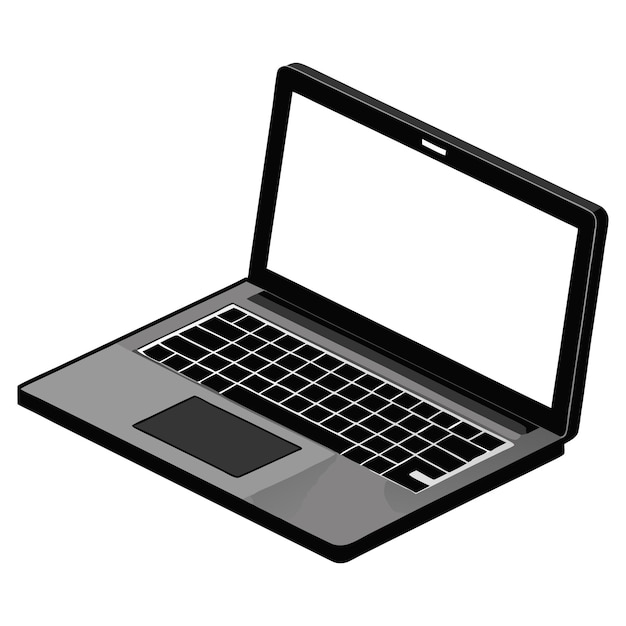 Diseño de silueta vectorial de LeptopComputer