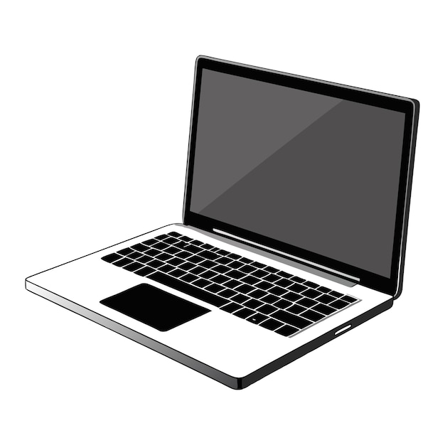 Diseño de silueta vectorial de LeptopComputer