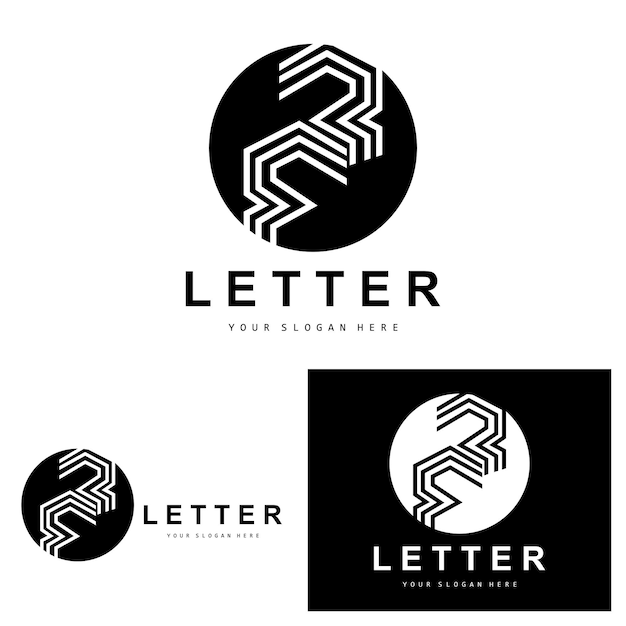 Vector diseño de símbolo de alfabeto vectorial con logotipo de letra r para logotipos de marca con letra inicial