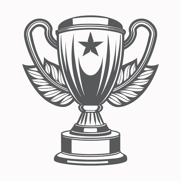 diseño del símbolo de la copa de trofeo vectorial