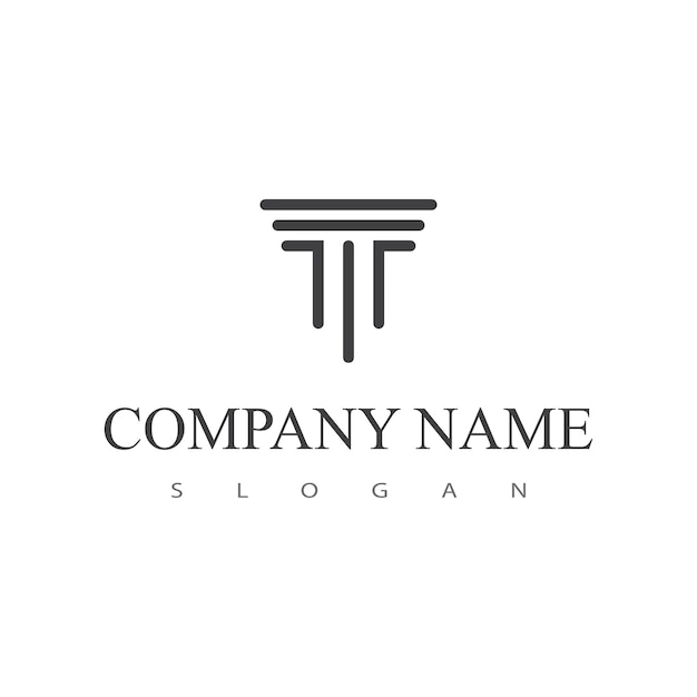 Diseño del símbolo del elemento de la plantilla vectorial del logotipo de la columna