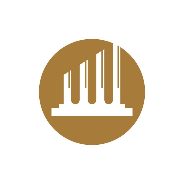 Diseño del símbolo del elemento de la plantilla vectorial del logotipo de la columna