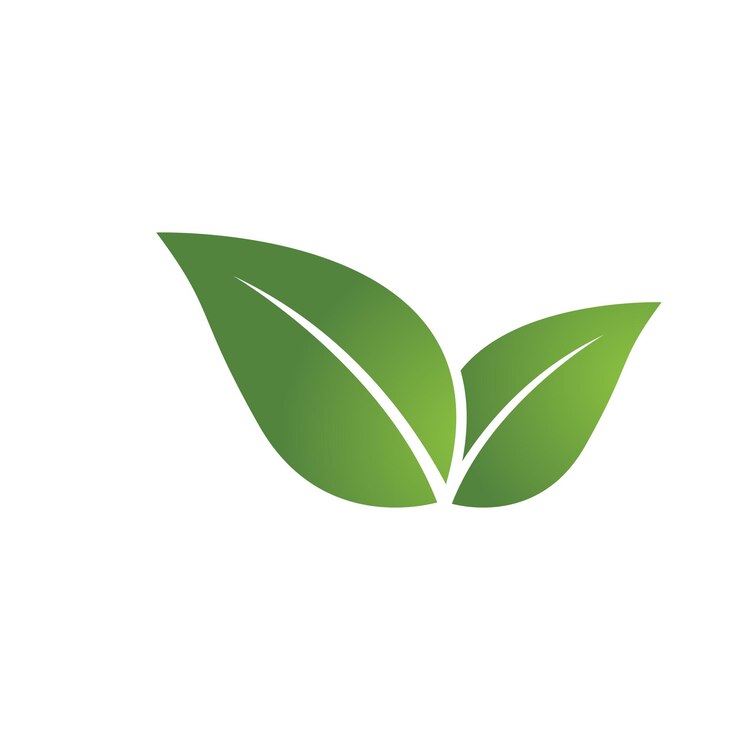 Diseño del símbolo del elemento de la plantilla vectorial del logotipo de la hoja verde