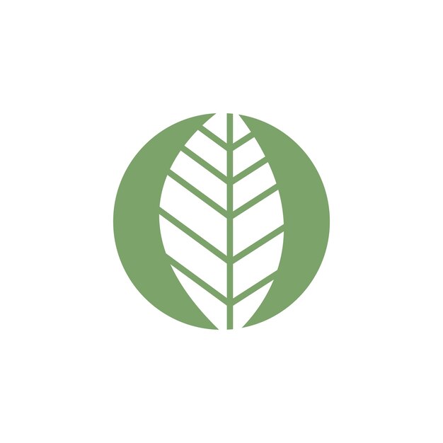 Diseño del símbolo del elemento de la plantilla vectorial del logotipo de la hoja