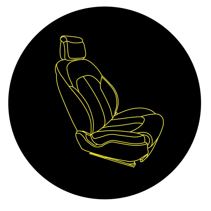 Vector diseño de símbolo de ilustración de vector de icono de asiento de coche