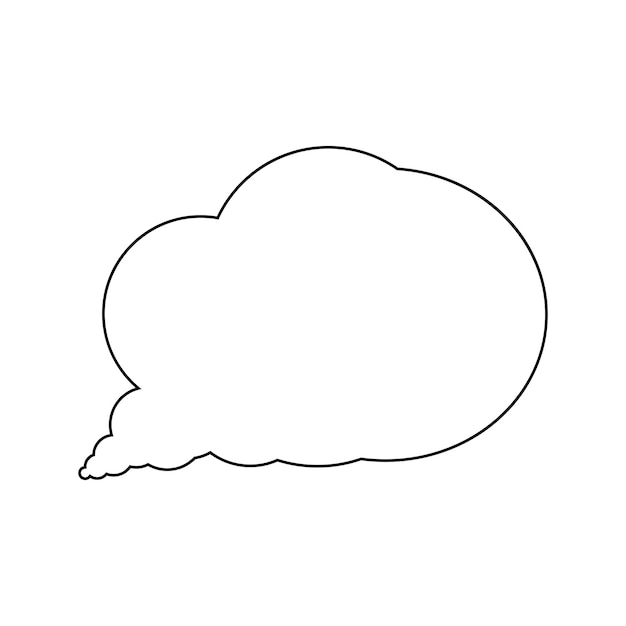 Diseño de símbolo de ilustración de vector de icono de burbuja de discurso