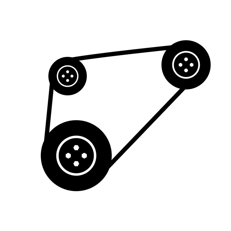 Vector diseño de símbolo de ilustración de vector de icono de correa de motor