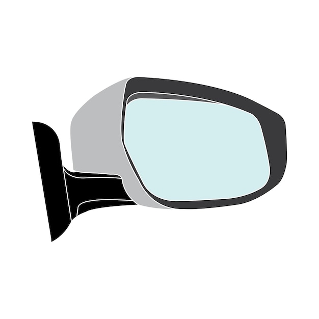 Diseño de símbolo de ilustración de vector de icono de espejo de coche