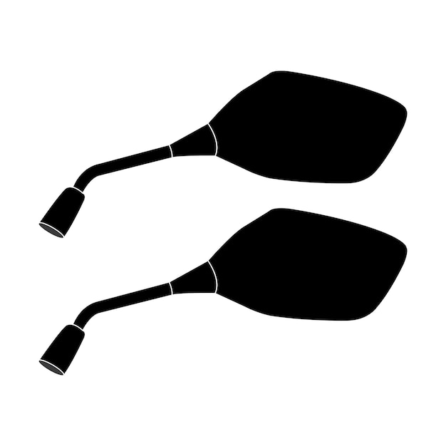 Diseño de símbolo de ilustración de vector de icono de espejo de motocicleta