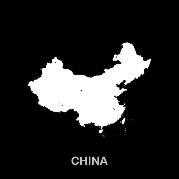Diseño de símbolo de ilustración de vector de icono de mapa de CHINA
