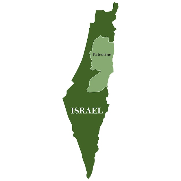 Diseño de símbolo de ilustración de vector de icono de mapa de Israel