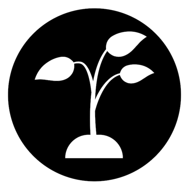 Diseño de símbolo de ilustración de vector de icono de planta