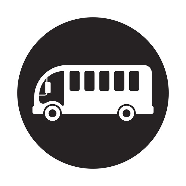Diseño del símbolo de la ilustración vectorial del icono del autobús