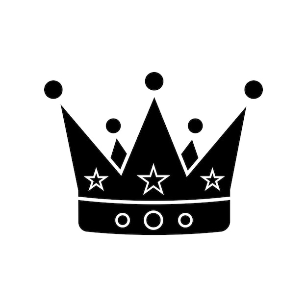 Diseño del símbolo de la ilustración vectorial del icono de la corona