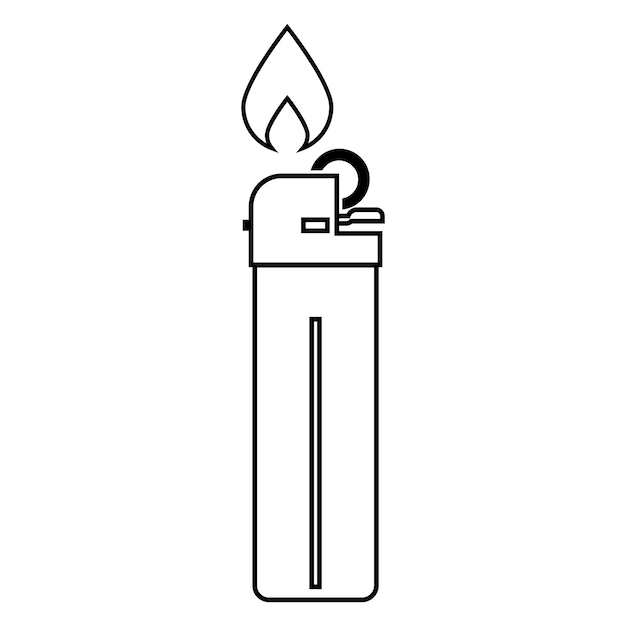 Diseño del símbolo de la ilustración vectorial del icono del encendedor de gas