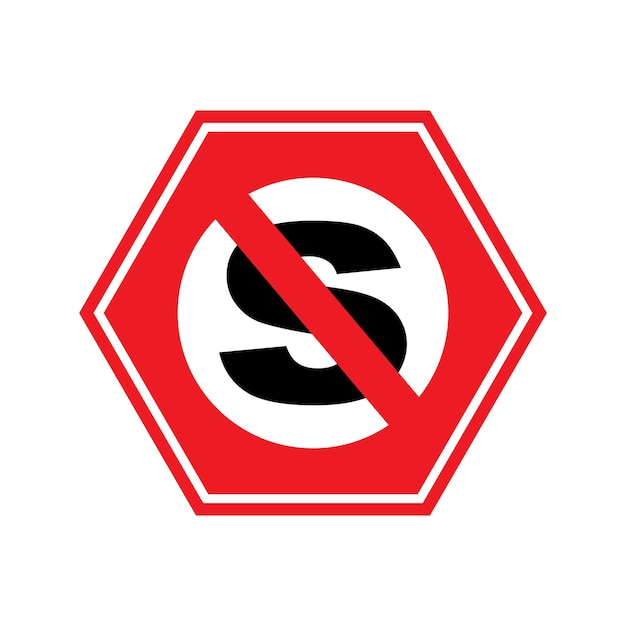 Diseño del símbolo de la ilustración vectorial del icono de la señal de parada