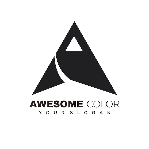 diseño de símbolo de logotipo de silueta de letra a