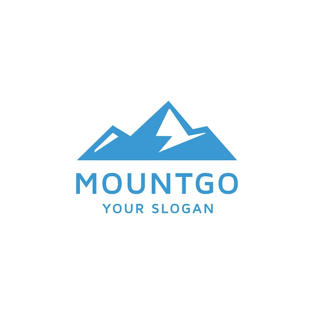 Diseño del símbolo de la montaña de nieve