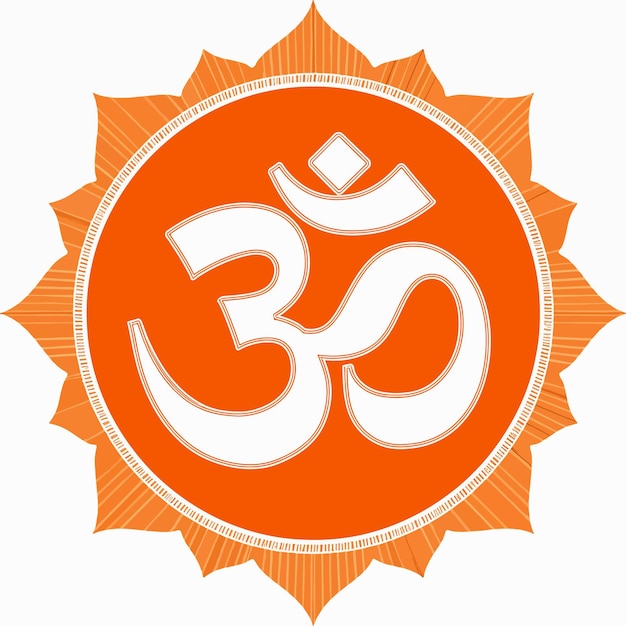 Diseño de símbolo de om de diseño plano