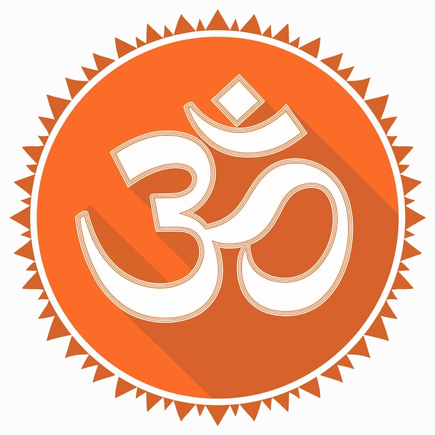 Diseño de símbolo de om de diseño plano