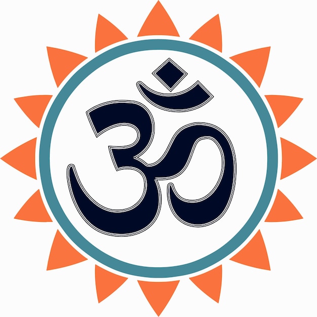 Diseño de símbolo de om de diseño plano