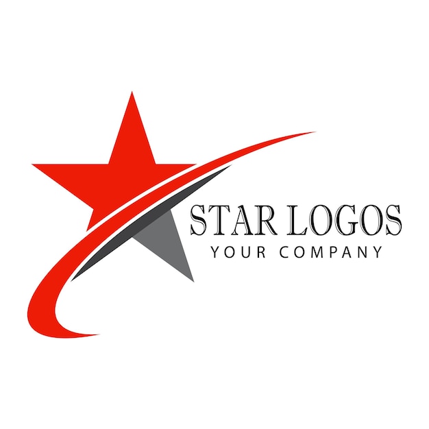 Diseño de símbolo y vector de ilustración de logotipo de estrella