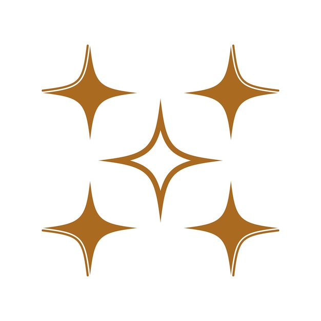 Diseño de símbolo y vector de ilustración de logotipo de estrella