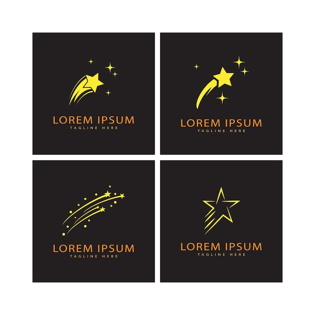 Vector diseño de símbolo y vector de ilustración de logotipo de estrella