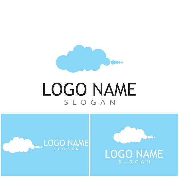 Diseño de símbolo de vector de plantilla de logotipo de nubes chinas