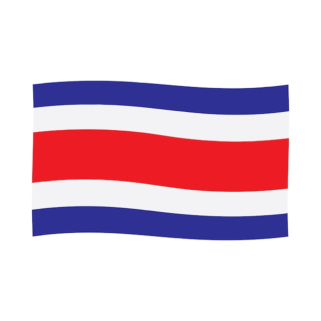 Diseño de símbolos de ilustración vectorial del icono de la bandera de Costa Rica