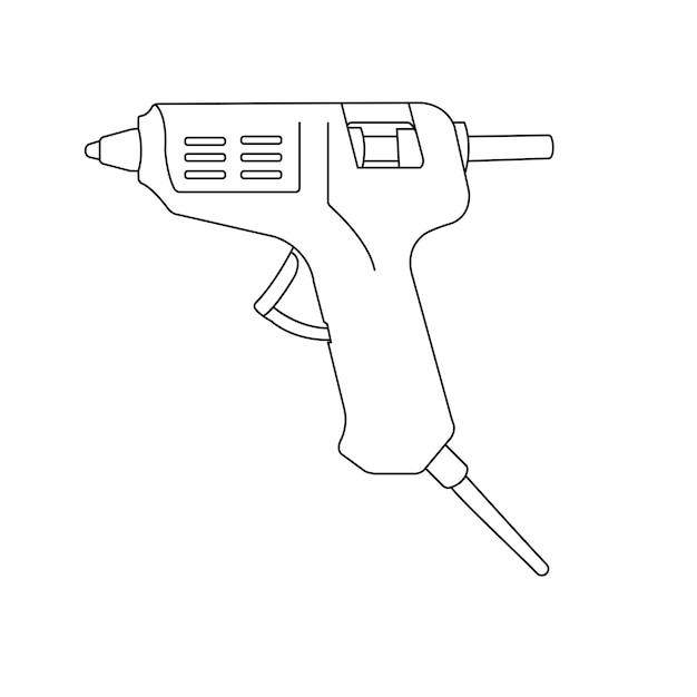 Diseño de símbolos de ilustración vectorial del icono de la pistola de pegamento