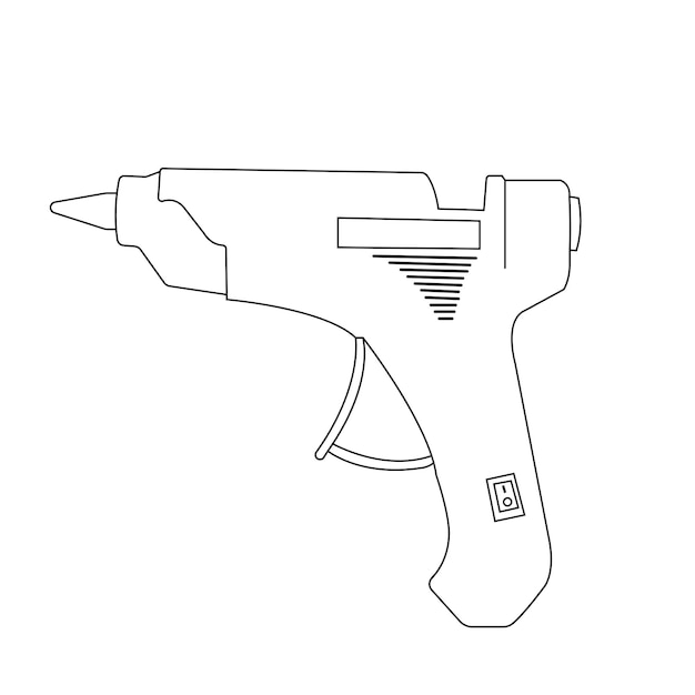 Diseño de símbolos de ilustración vectorial del icono de la pistola de pegamento