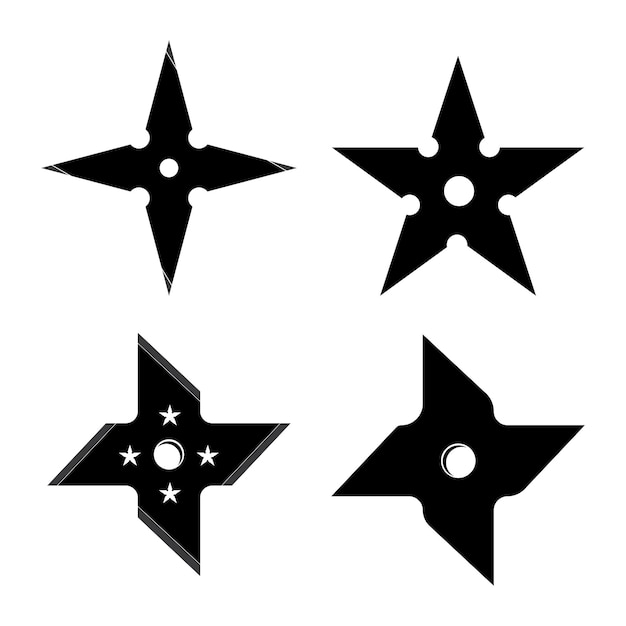 Vector diseño de símbolos de ilustración vectorial del icono de shuriken