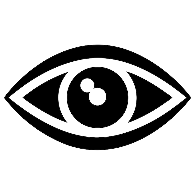 diseño de símbolos de ilustración vectorial del icono de vista del ojo