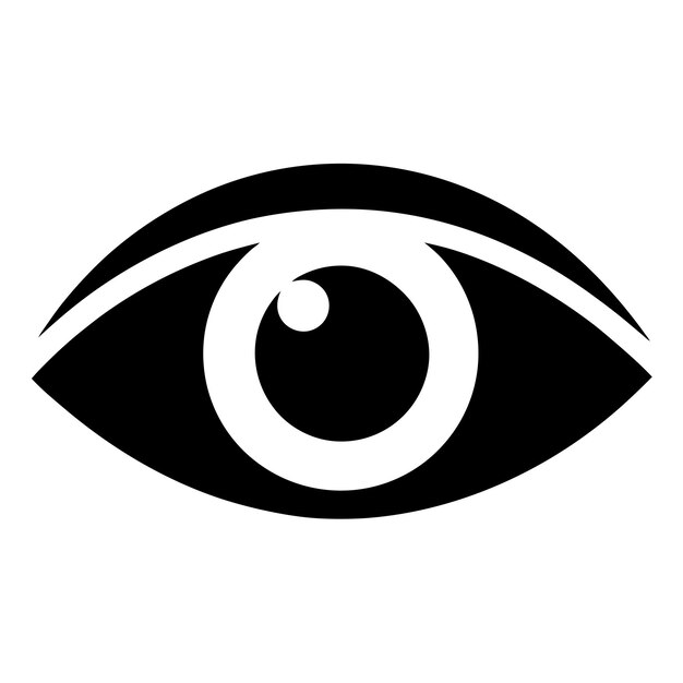 diseño de símbolos de ilustración vectorial del icono de vista del ojo