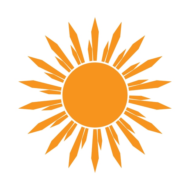 Diseño de símbolos de ilustración vectorial del logotipo del Sol