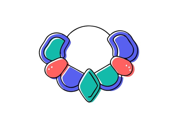 Diseño de símbolos de logotipos de joyas Diseño único de íconos de diamantes para negocios de belleza y moda Ilusión vectorial
