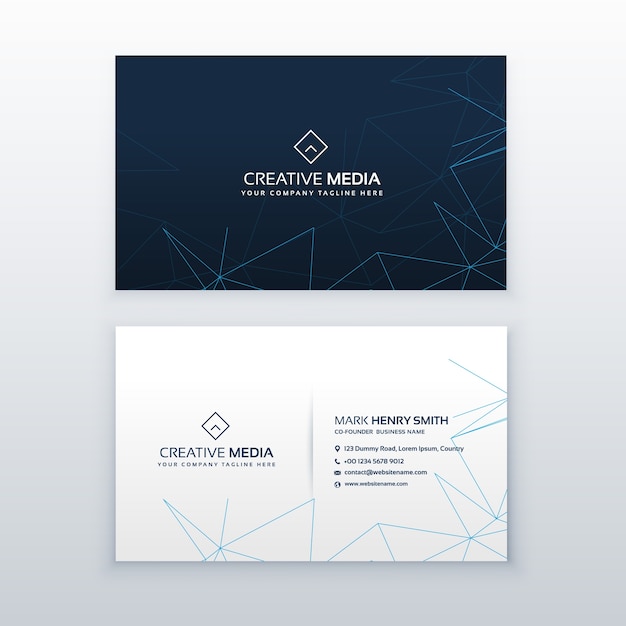 diseño simple blanco y negro de la tarjeta de visita