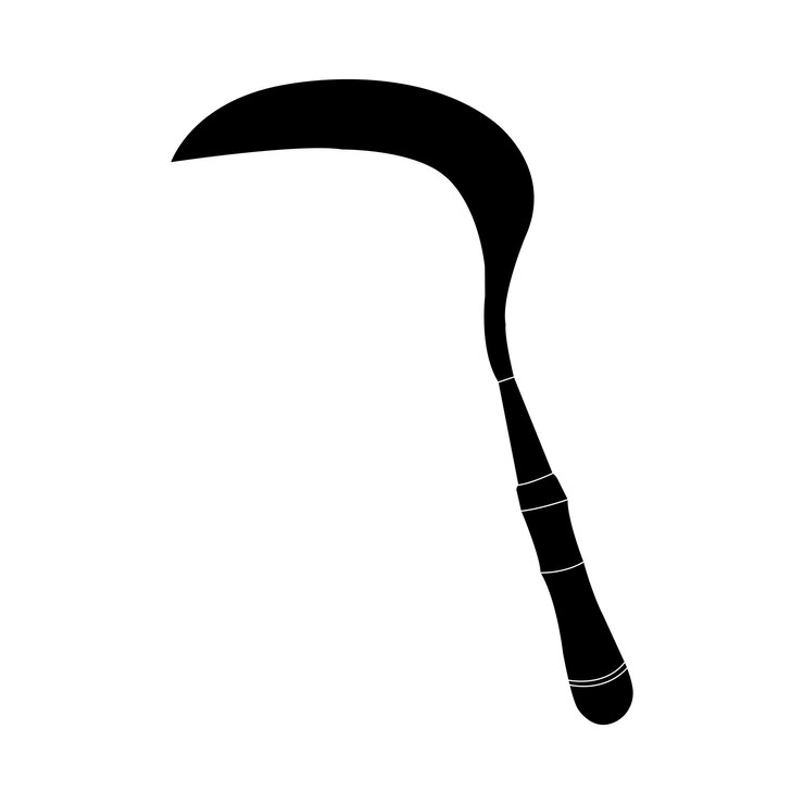Vector diseño simple del ejemplo del vector del icono de la hoz de la hierba
