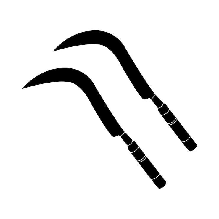 Vector diseño simple del ejemplo del vector del icono de la hoz de la hierba