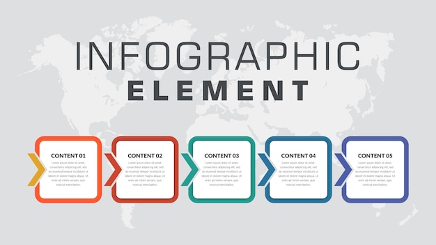 Diseño simple de elementos de infografía empresarial