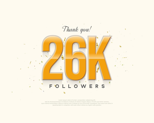 Diseño simple gracias 26k seguidores con un diseño brillante y ligero