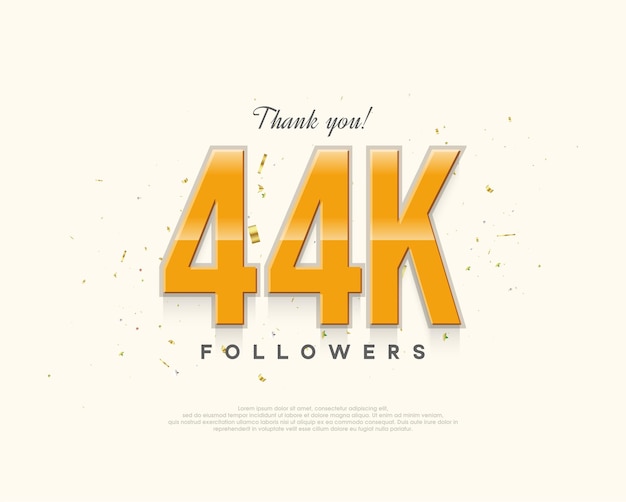 Diseño simple gracias 44k seguidores con un diseño brillante y ligero