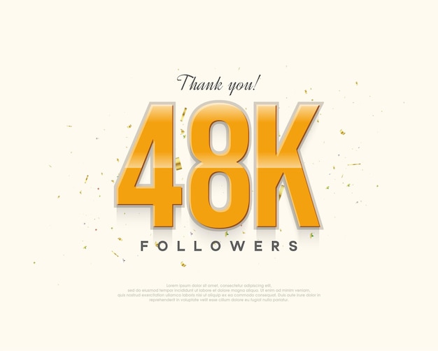 Diseño simple gracias 48k seguidores con un diseño brillante y ligero