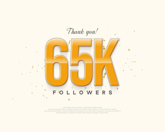 Diseño simple gracias 65k seguidores con un diseño ligero y brillante.