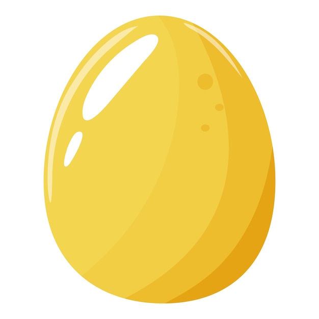 diseño simple de huevo de pollo de Pascua pintado en elemento de color amarillo para cartel y pancarta
