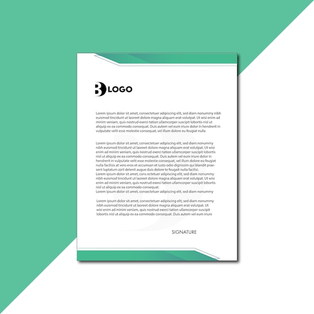 Vector diseño simple de letterhead