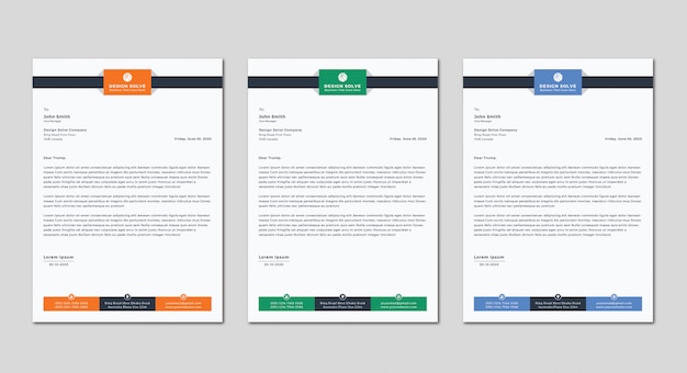 Diseño simple y limpio de letterhead